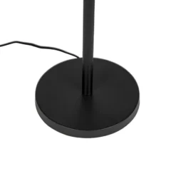 Qazqa staande lamp met kap simplo stof zwart e27