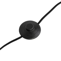 Qazqa staande lamp met kap simplo stof zwart e27