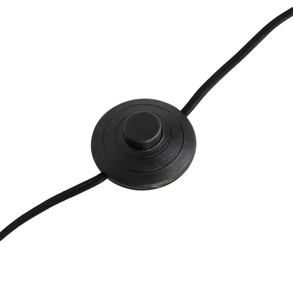 Qazqa staande lamp met kap simplo stof zwart e27