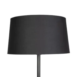Qazqa staande lamp met kap simplo zwart e27