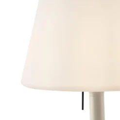 Qazqa staande lamp met kap virginia beige e27