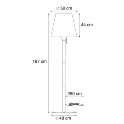 Qazqa staande lamp met kap virginia beige e27