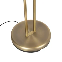 Qazqa staande lamp met leesarm diva bronskleurig geïntegreerde led