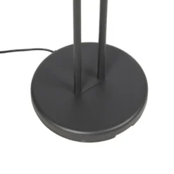 Qazqa staande lamp met leesarm diva zwart geïntegreerde led