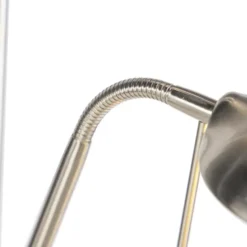 Qazqa staande lamp met leesarm diva zilverkleurig geïntegreerde led