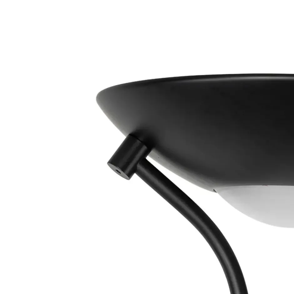 Qazqa staande lamp met leesarm diva zwart geïntegreerde led