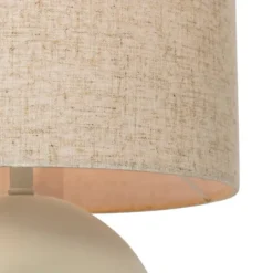 Qazqa tafellamp lotti beige e27