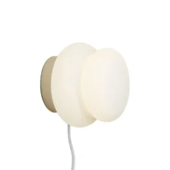 Qazqa tafellamp met glas kumo beige g9