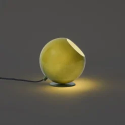 Qazqa tafellamp met glas mabel groen e27