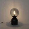 Qazqa tafellamp met glas pallontrend zwart e27