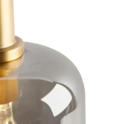 Qazqa tafellamp met glas zuzanna goudkleurig e27