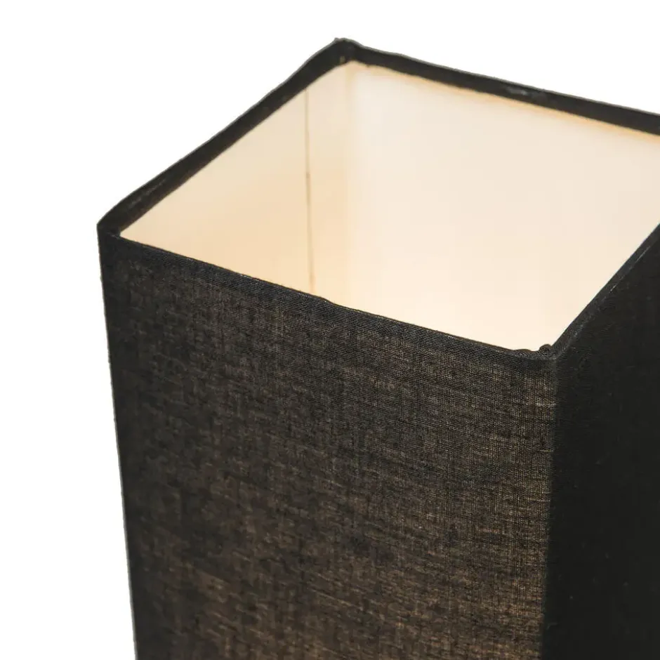 Qazqa tafellamp milo tl zwart e14