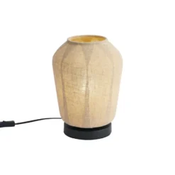 Qazqa tafellamp nami zwart e27