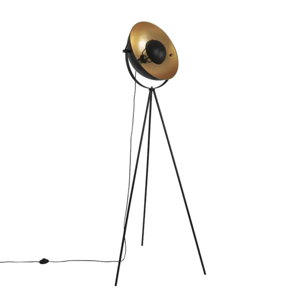 Qazqa tripod lamp magnax zwart e27
