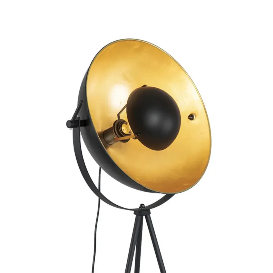 Qazqa tripod lamp magnax zwart e27