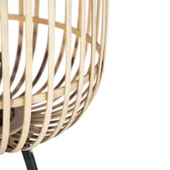 Qazqa tripod lamp manila beige e27