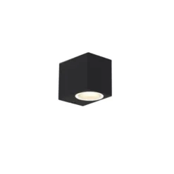 Qazqa up‑ en downlight lamp baleno zwart gu10