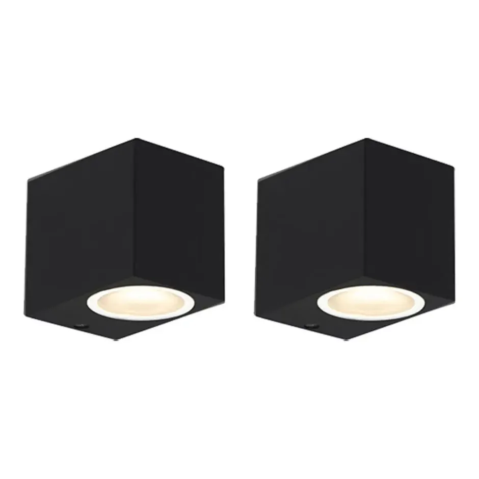 Qazqa up‑ en downlight lamp baleno zwart