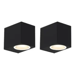 Qazqa up‑ en downlight lamp baleno zwart