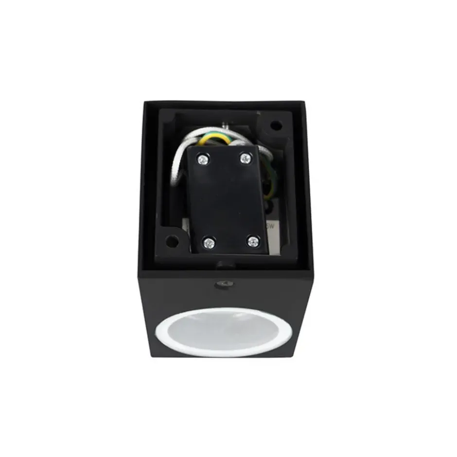 Qazqa up‑ en downlight lamp baleno zwart