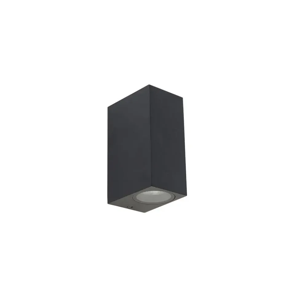Qazqa up‑ en downlight lamp baleno zwart gu10