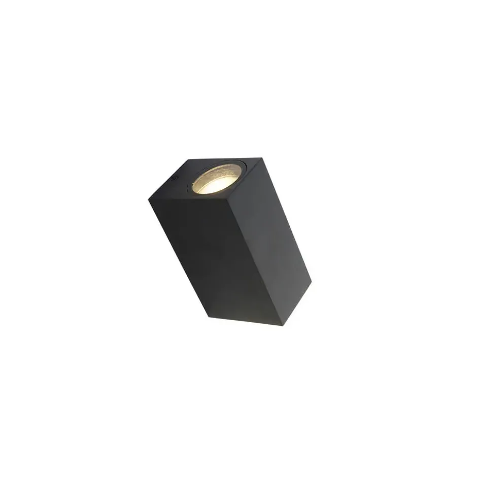Qazqa up‑ en downlight lamp baleno zwart gu10