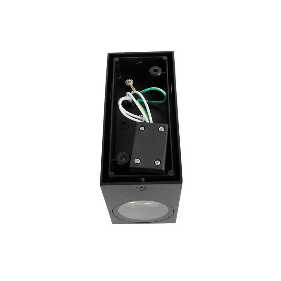 Qazqa up‑ en downlight lamp baleno zwart gu10