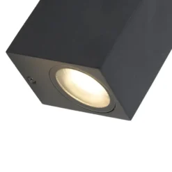 Qazqa up‑ en downlight lamp baleno zwart gu10