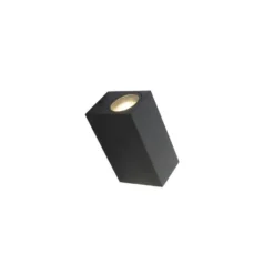 Qazqa up‑ en downlight lamp baleno zwart gu10