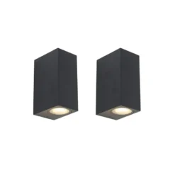 Qazqa up‑ en downlight lamp baleno zwart