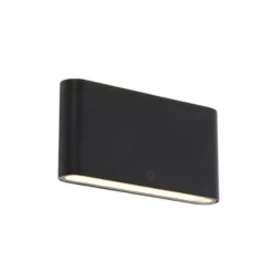 Qazqa up‑ en downlight lamp batt zwart geïntegreerde led