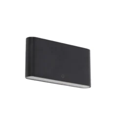 Qazqa up‑ en downlight lamp batt zwart geïntegreerde led