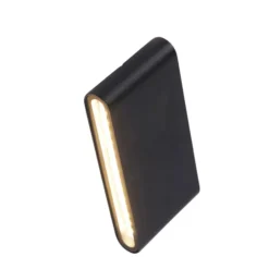 Qazqa up‑ en downlight lamp batt zwart geïntegreerde led