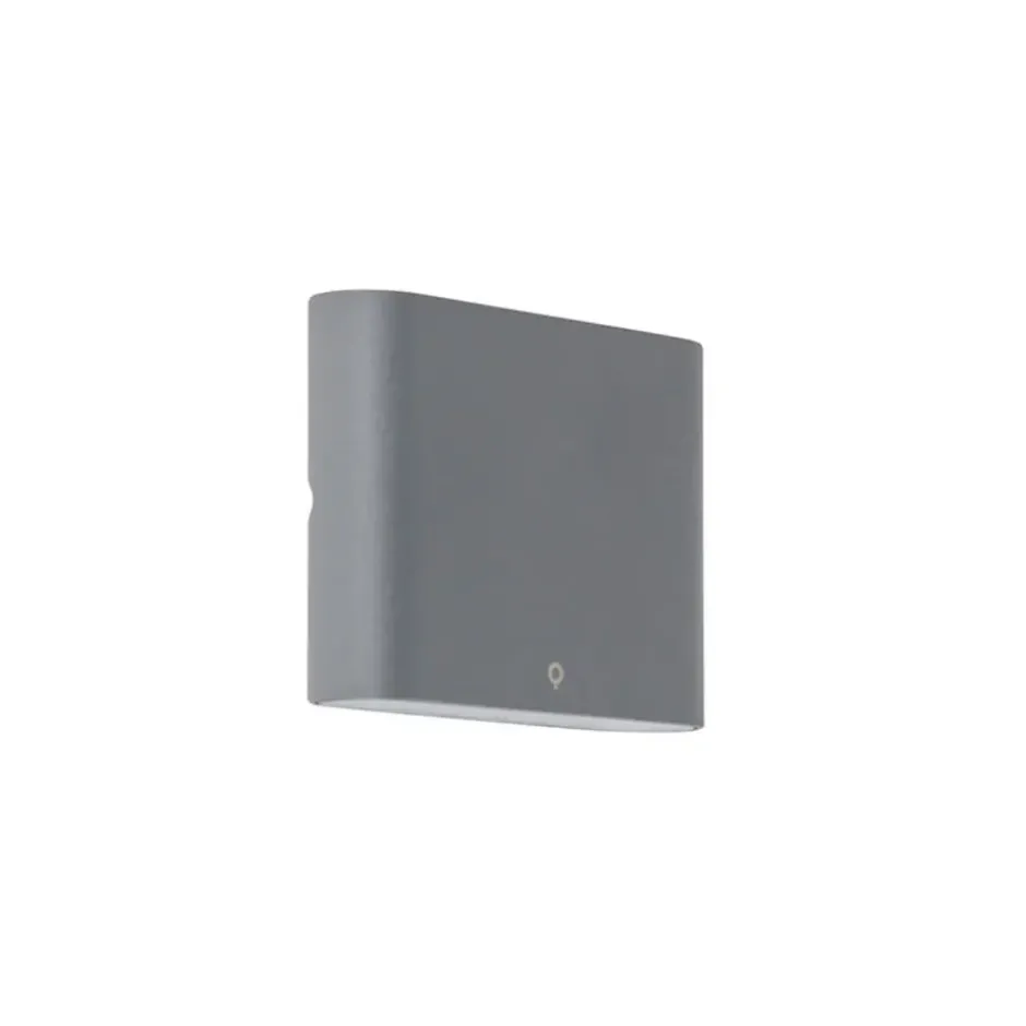 Qazqa up‑ en downlight lamp batt grijs geïntegreerde led