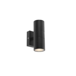 Qazqa up‑ en downlight lamp duo zwart gu10