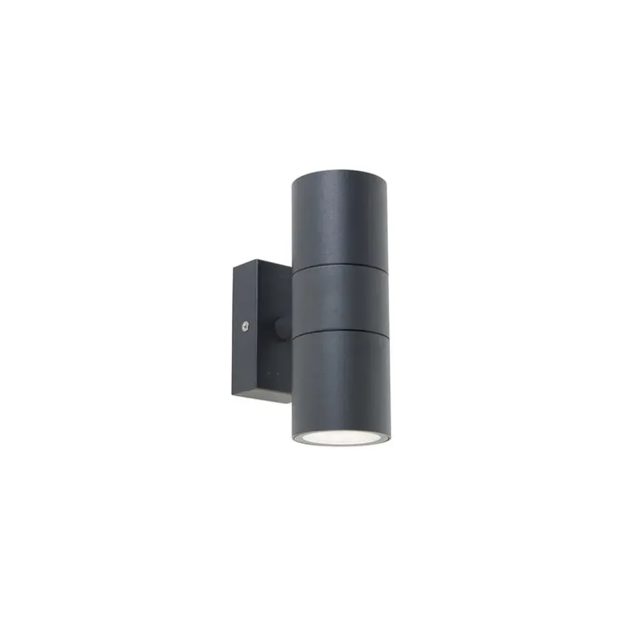 Qazqa up‑ en downlight lamp duo grijs gu10