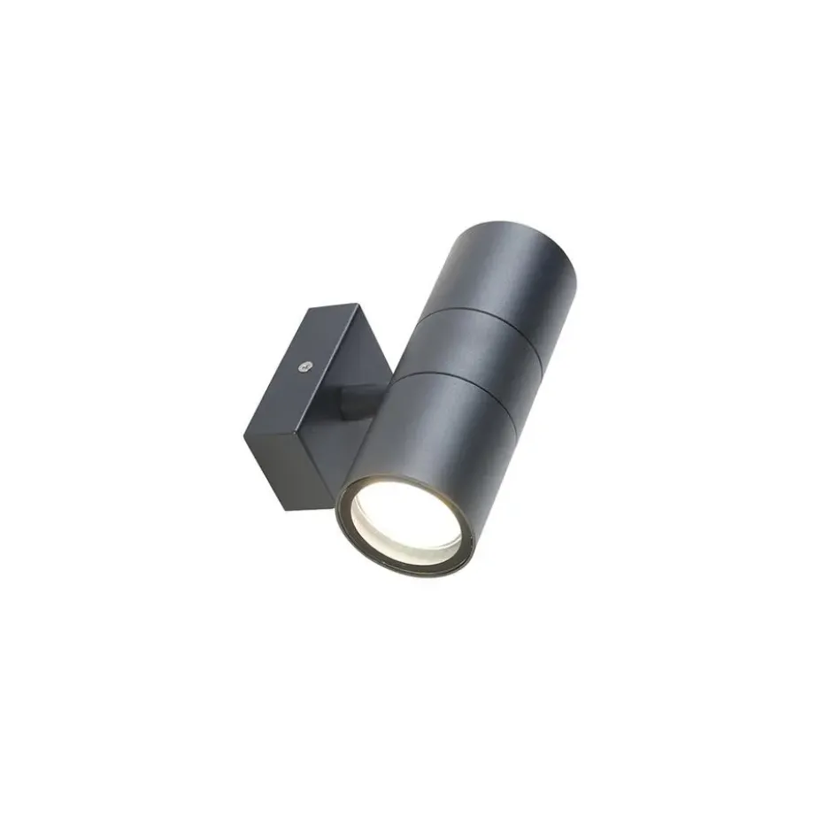 Qazqa up‑ en downlight lamp duo grijs gu10