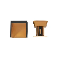 Qazqa up‑ en downlight lamp edwin goudkleurig geïntegreerde led