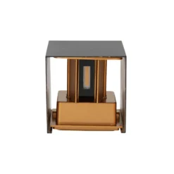 Qazqa up‑ en downlight lamp edwin goudkleurig geïntegreerde led