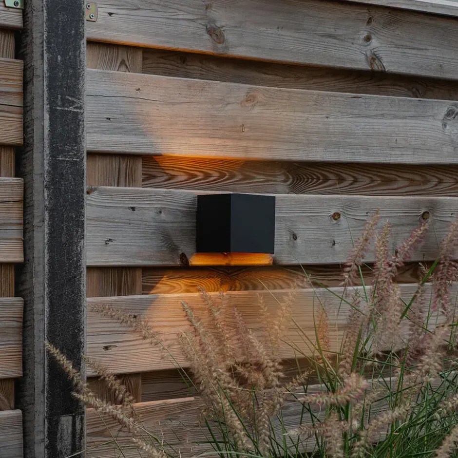 Qazqa up‑ en downlight lamp edwin goudkleurig geïntegreerde led