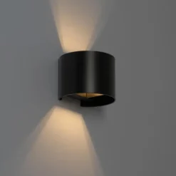 Qazqa up‑ en downlight lamp edwin zwart g9