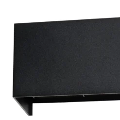 Qazqa up‑ en downlight lamp edwin zwart geïntegreerde led