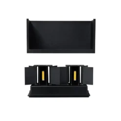 Qazqa up‑ en downlight lamp edwin zwart geïntegreerde led