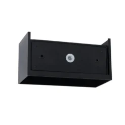Qazqa up‑ en downlight lamp edwin zwart geïntegreerde led