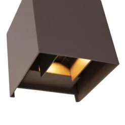Qazqa up‑ en downlight lamp edwin bruin geïntegreerde led