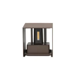 Qazqa up‑ en downlight lamp edwin bruin geïntegreerde led