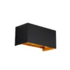 Qazqa up‑ en downlight lamp edwin goudkleurig geïntegreerde led