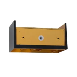 Qazqa up‑ en downlight lamp edwin goudkleurig geïntegreerde led