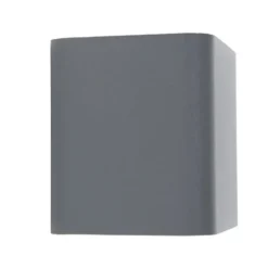 Qazqa up‑ en downlight lamp evi grijs geïntegreerde led