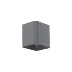 Qazqa up‑ en downlight lamp evi grijs geïntegreerde led